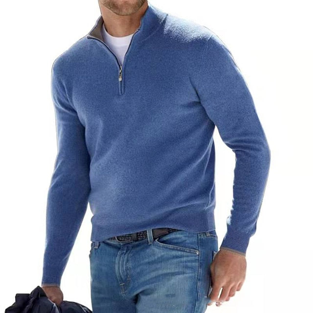 PERRY | V-Neck Sweater with Zipper