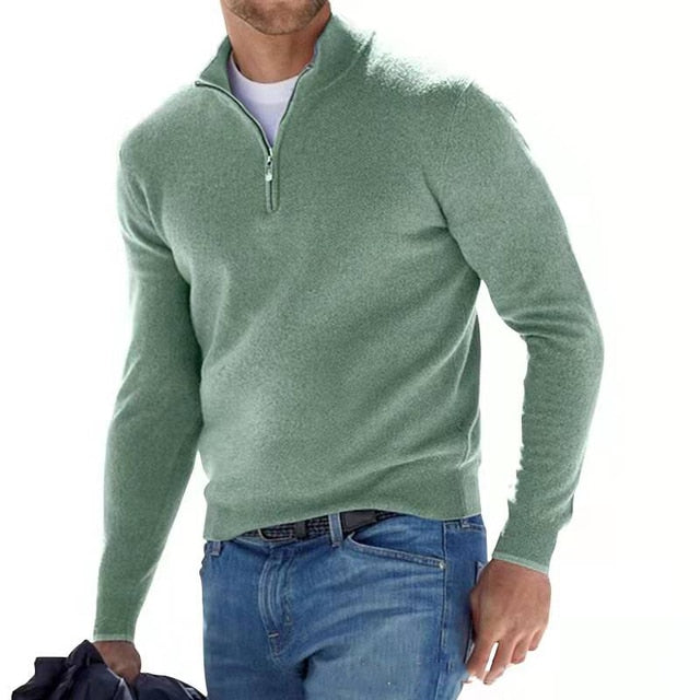 PERRY | V-Neck Sweater with Zipper