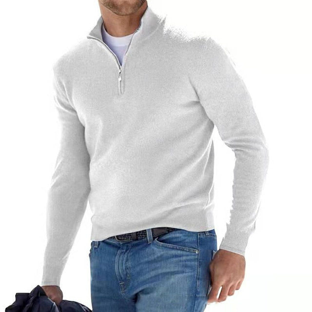 PERRY | V-Neck Sweater with Zipper