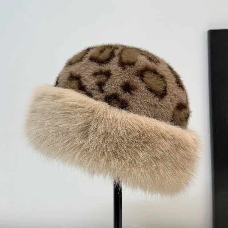 AMARAH | Leopard Print Faux Fur Hat