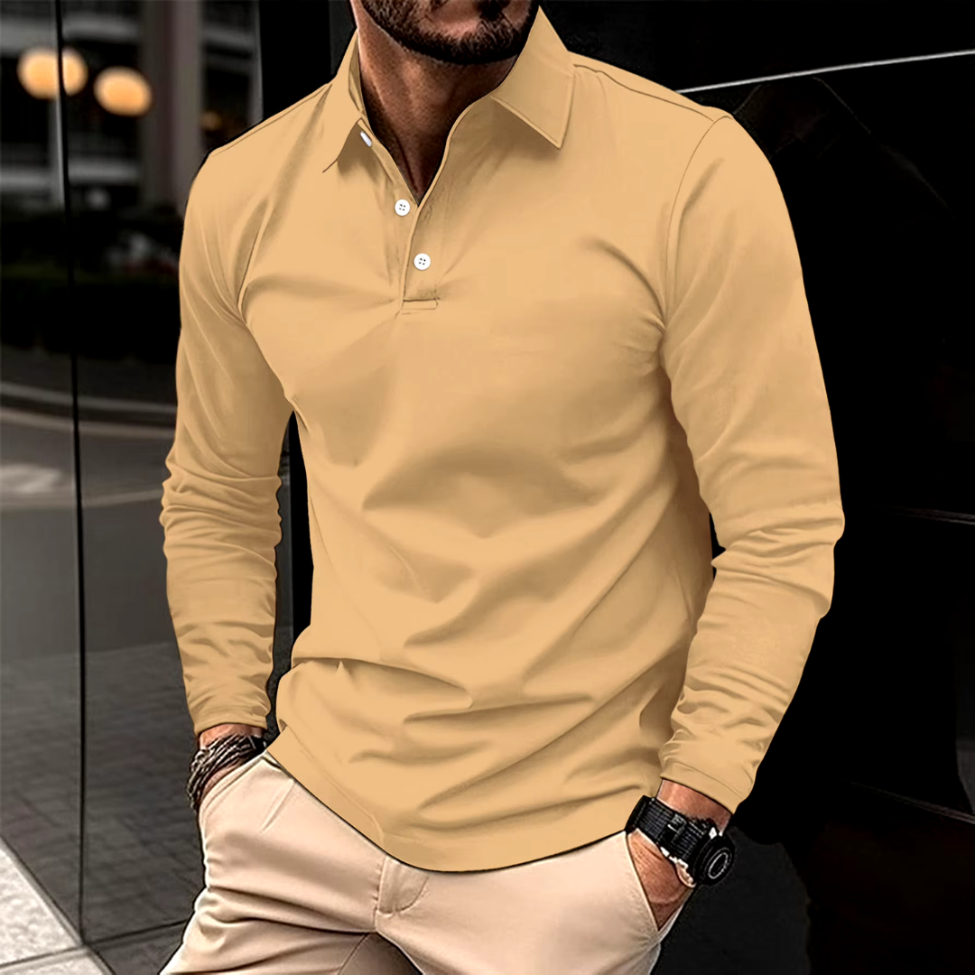 ETHAN | Casual Long-Sleeved Polo