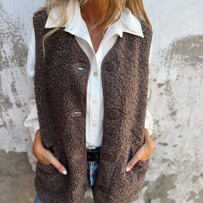 MIA | Button-Down Short Warm Vest